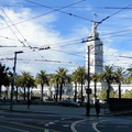 Urban Tramway with Famous Clock Tower