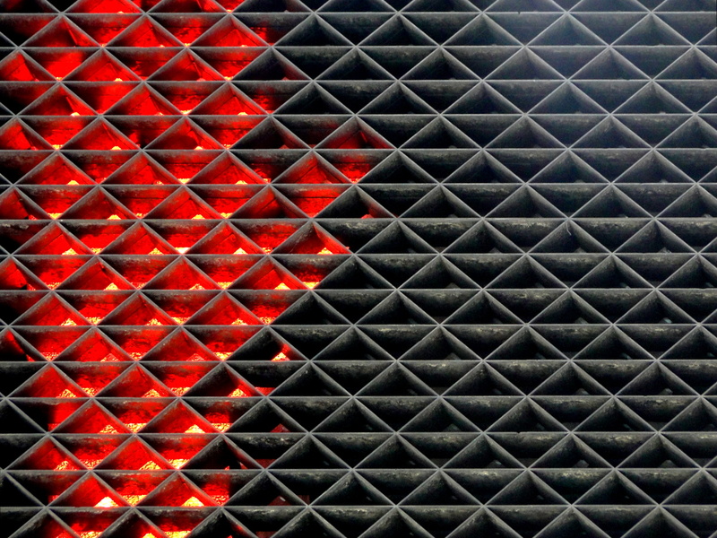 Vent of a Furnace with Red Glowing Elements