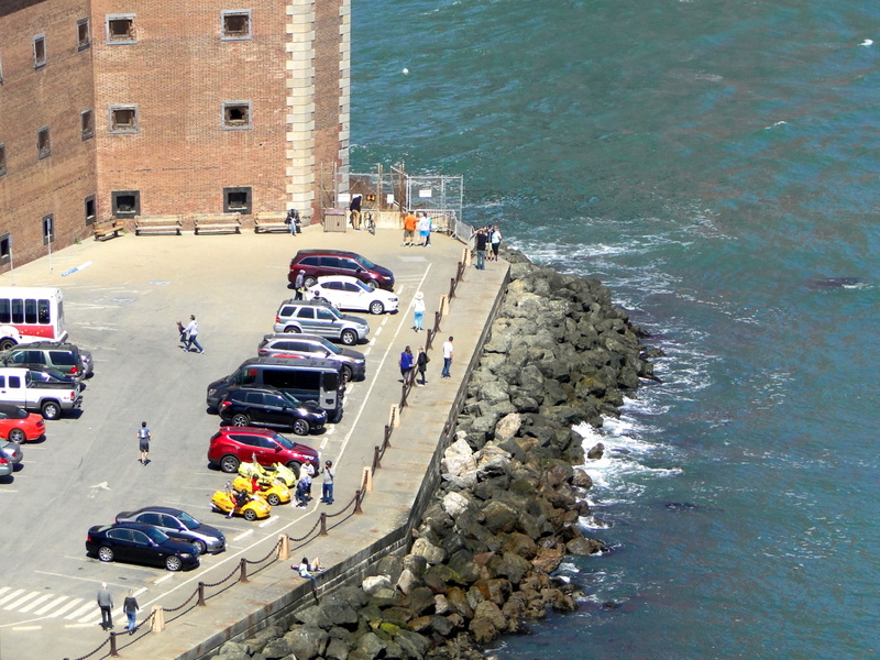 Scenic View of a Parking Lot overlooking the Ocean