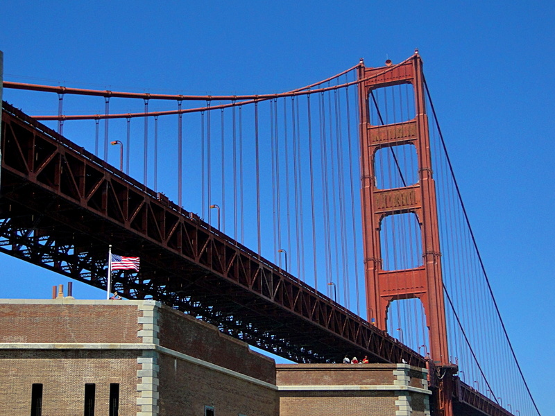 Iconic Golden Gate Bridge in San Francisco