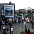 Busy San Francisco Boardwalk at Dusk