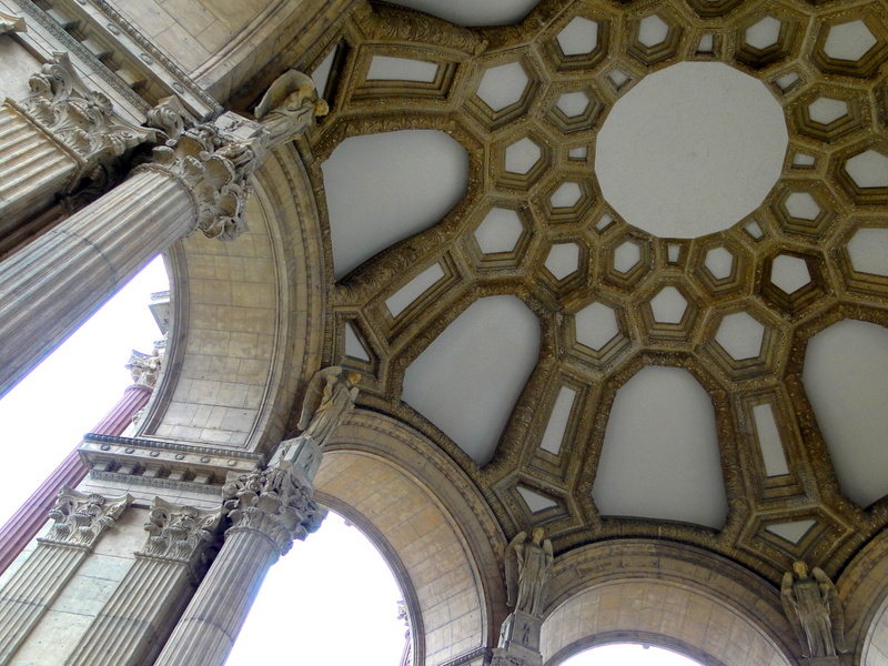Vaulted Ceiling and Arches in San Francisco Church Interior