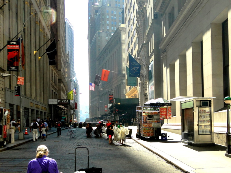 A Quiet Moment on a Downtown New York City Street