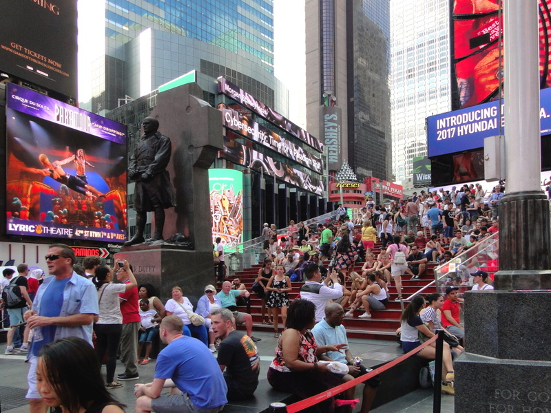 A Vibrant Scene in Times Square, New York City