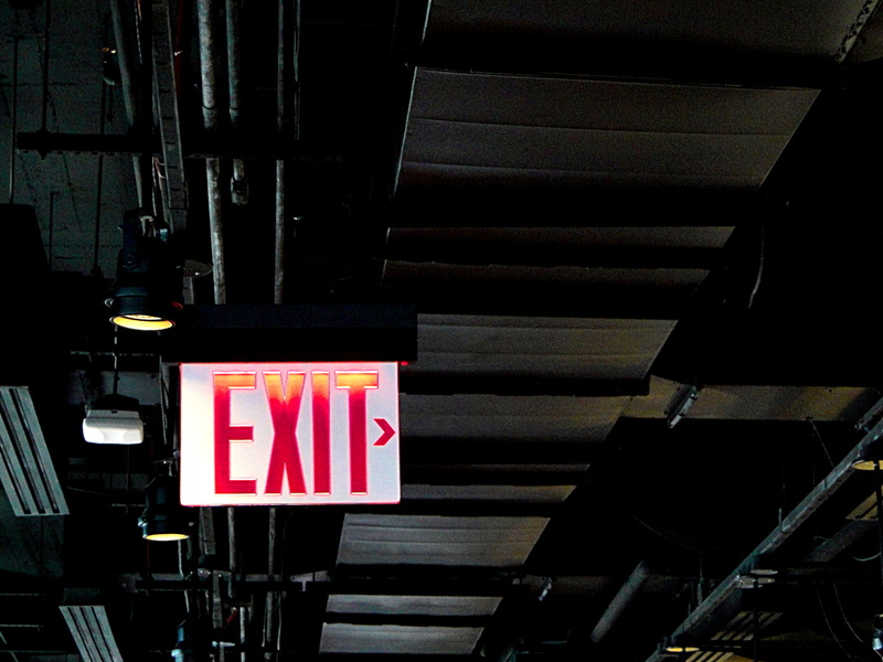 Emergency Exit Sign in a New York City Building