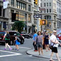 Busy Urban Scene at a New York City Crosswalk