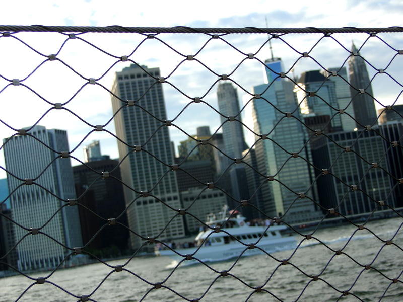 City View from the Dock with Wire Fence