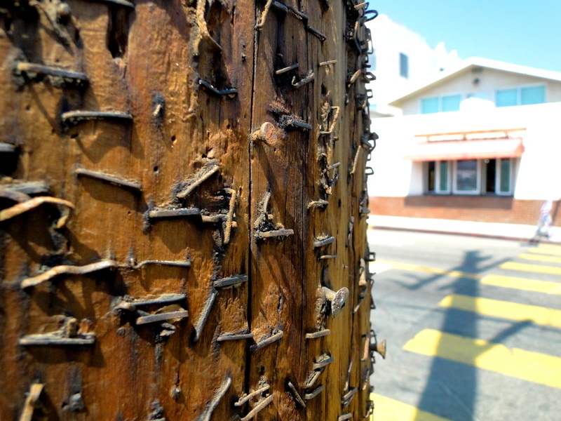 Worn Post with Numerous Punctures, USA