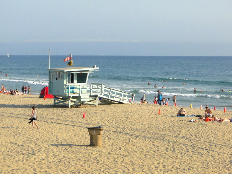 Sunny Beach Scene at the Santa Monica Pier