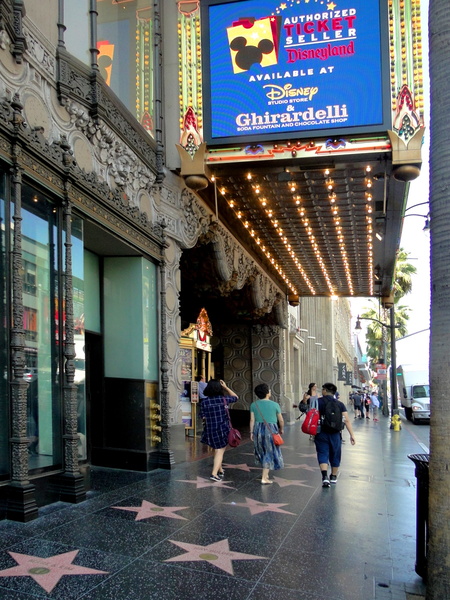Bustling Hollywood Walk of Fame