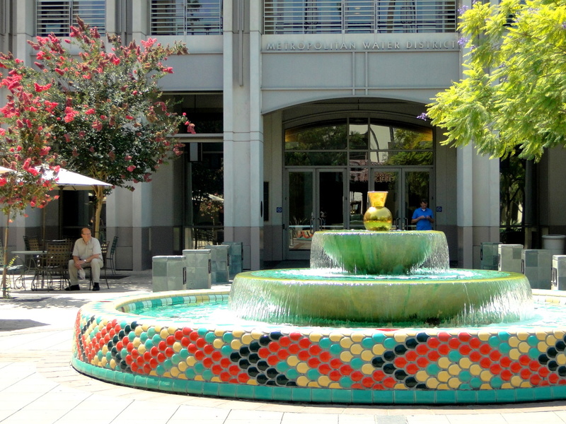 Vibrant Courtyard Fountain