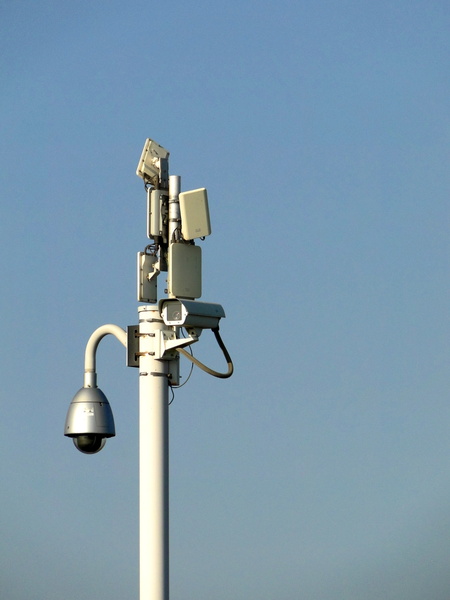 Security Camera atop a Pole