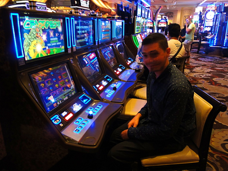 Gambling Enthusiast at a Las Vegas Casino