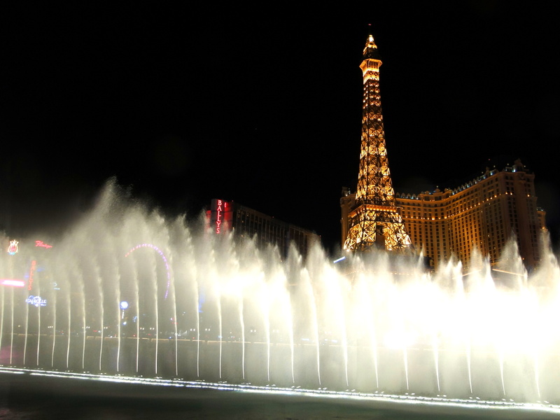 Vibrant Night at the Famous Paris Las Vegas Hotel and Casino