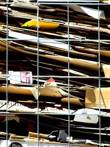 A View of Cardboard Chaos from Above