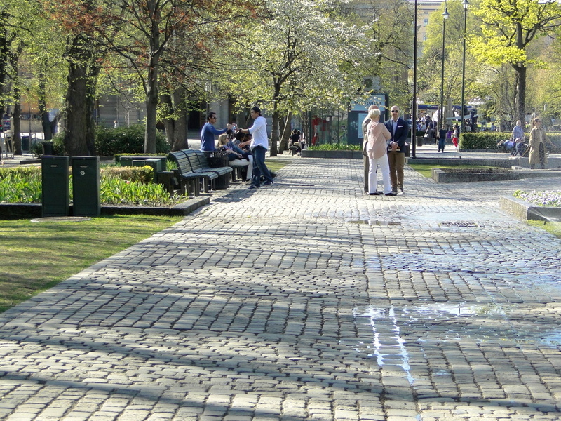 City Park Path on a Sunny Day
