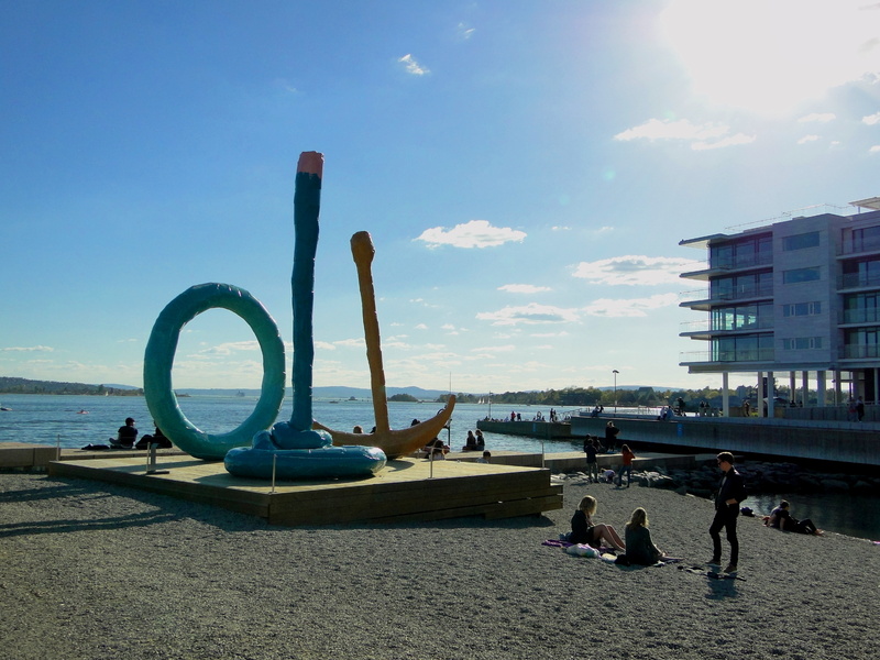 Whimsical Art Installation at a Beach Park in Oslo