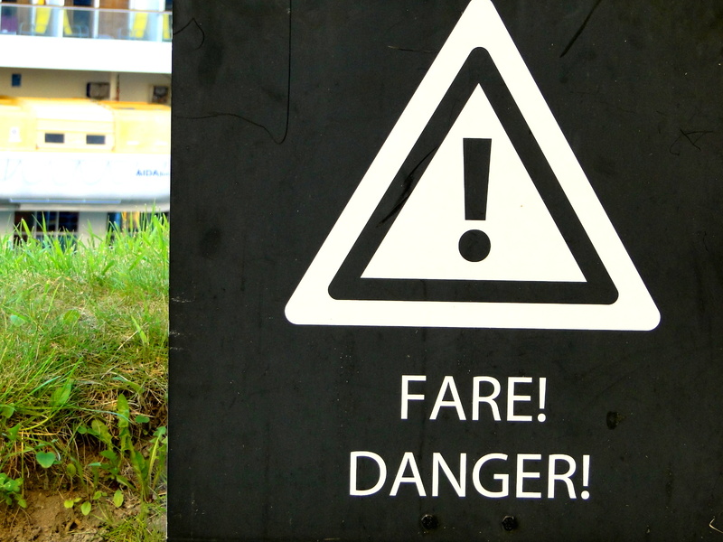 Danger Sign in Oslo, Norway