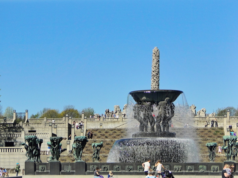 Oslo's Famous Vigelandsparken with the Monument