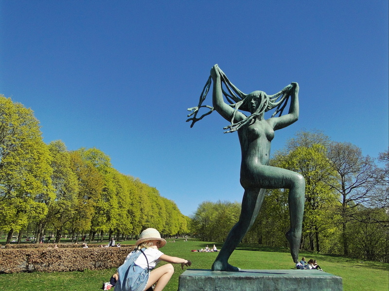 Serene Artistic Representation of a Woman in a Garden