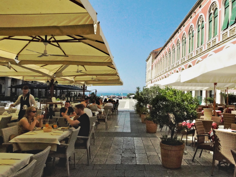 Outdoor Patio of a Restaurant in Split, Croatia