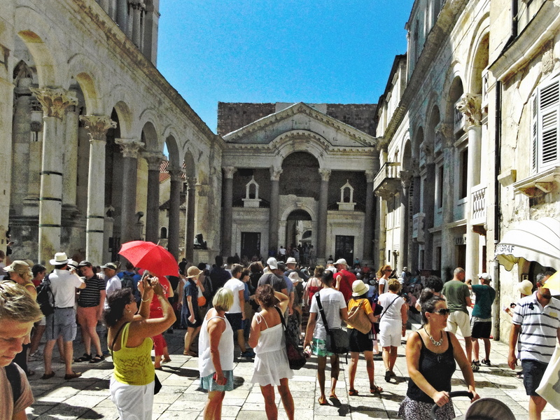 A Lively Street Scene in the Old Town of Split, Croatia