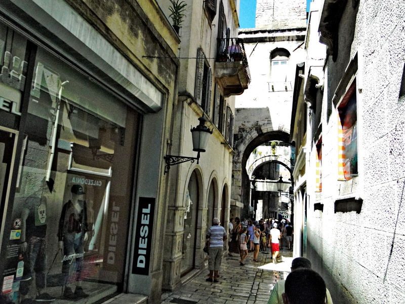 Narrow Alleyway in a European City