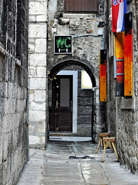Narrow Alleyway in Split, Croatia