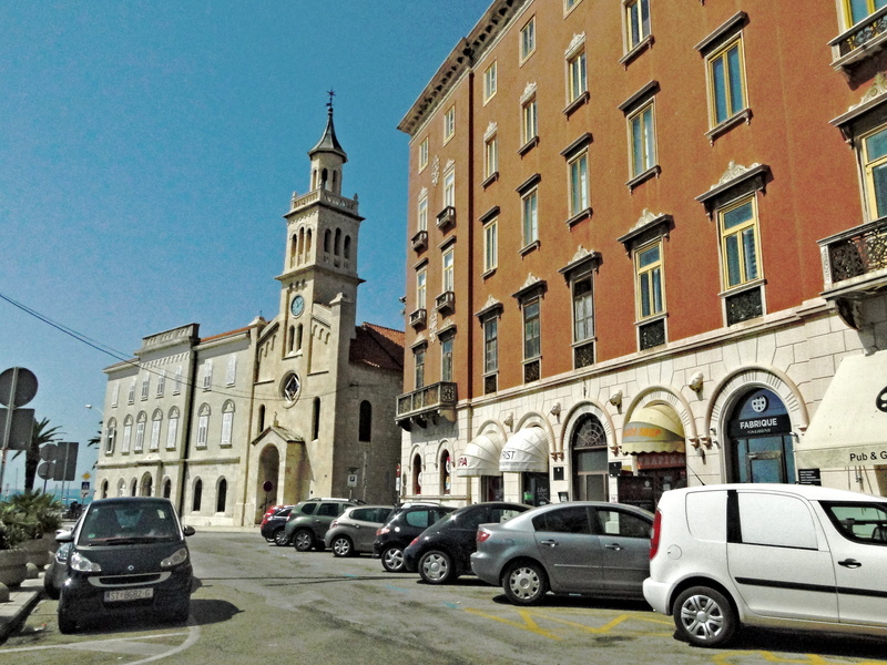 A picturesque street in Split, Croatia, featuring historic buildings and a classic European vibe.
