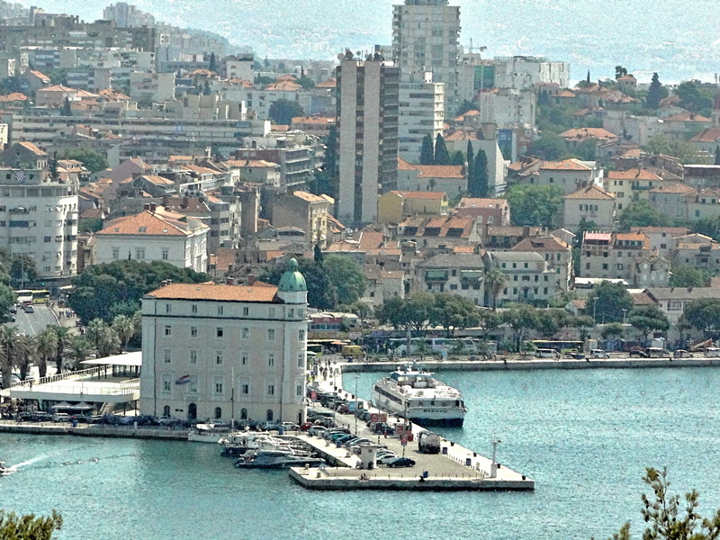 Scenic View of a Coastal City Harbor
