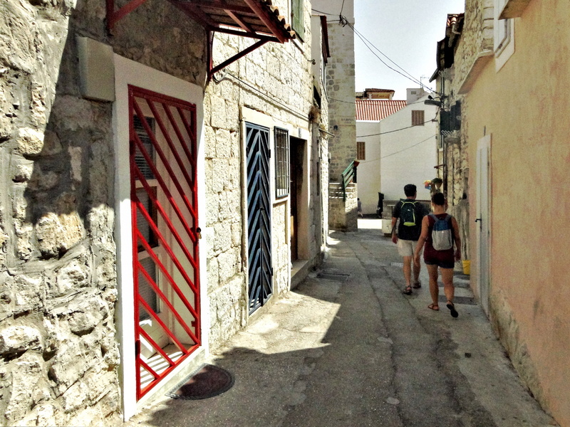 Historical Stone Alleyway in Split, Croatia
