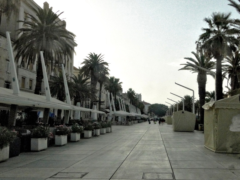 An Empty City Street in Split, Croatia