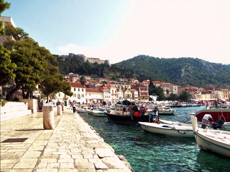 Serene Harbor Scene in Hvar, Croatia