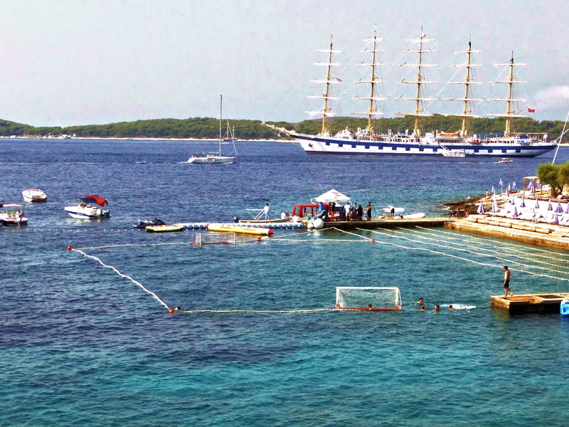 Scenic View of Hvar Marina, Croatia
