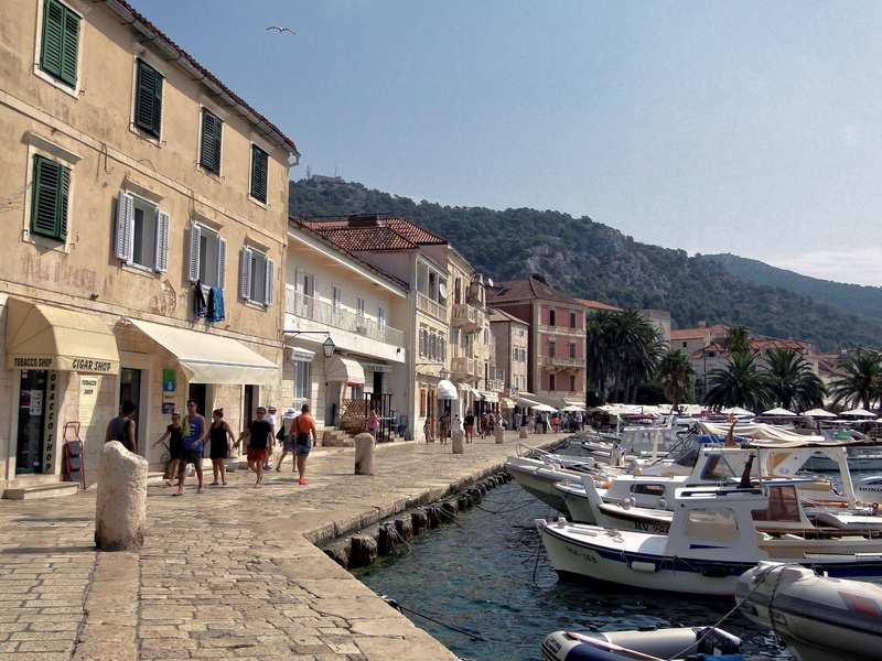 Picturesque Harbor Scene in Hvar, Croatia