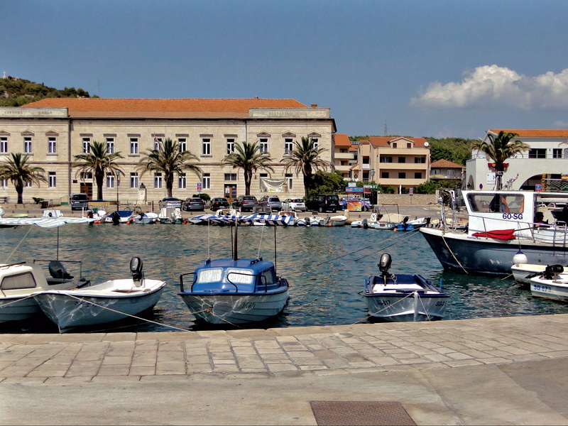 A Peaceful Harbor Scene in Croatia