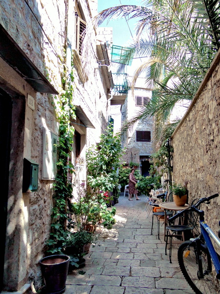 Narrow Alley in a European Old Town
