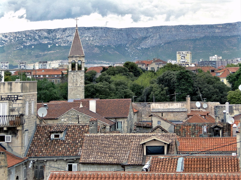 Croatian Town Skyline: A Blend of Urban and Rural Life