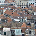 Aerial View of a European City's Old Town