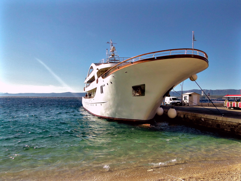 Luxury Cruise Ship Docked at a Mediterranean Marina