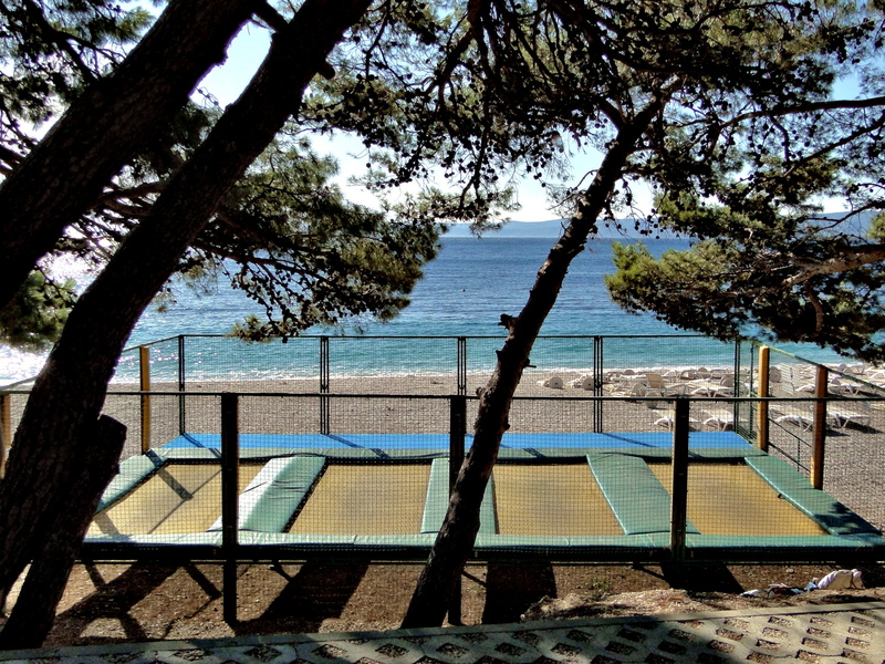 A Serene Beach Volleyball Court with Ocean Views