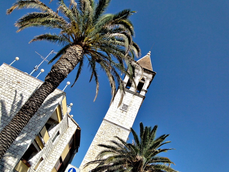 Charming Trogir, Croatia - A View Through the Palm Trees