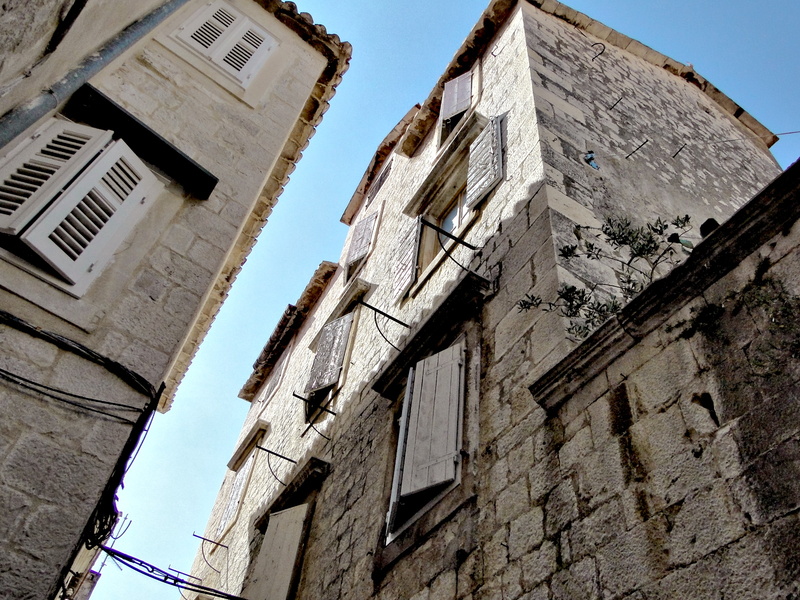Narrow European Alley, Trogir, Croatia
