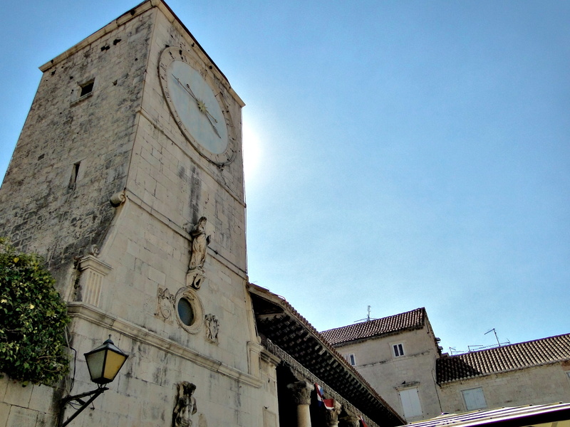 Stone Clock Tower in Trogir, Croatia