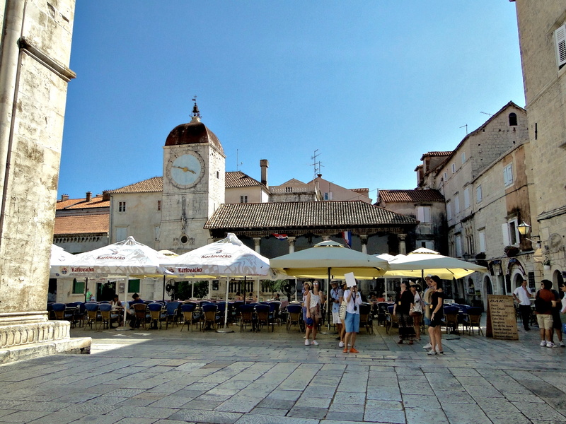 A Sunny Town Square in Trogir, Croatia