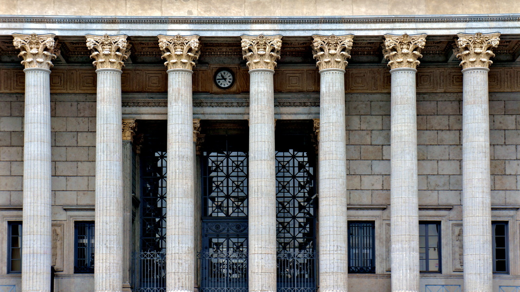 Classical Architecture of a Government Building in Europe