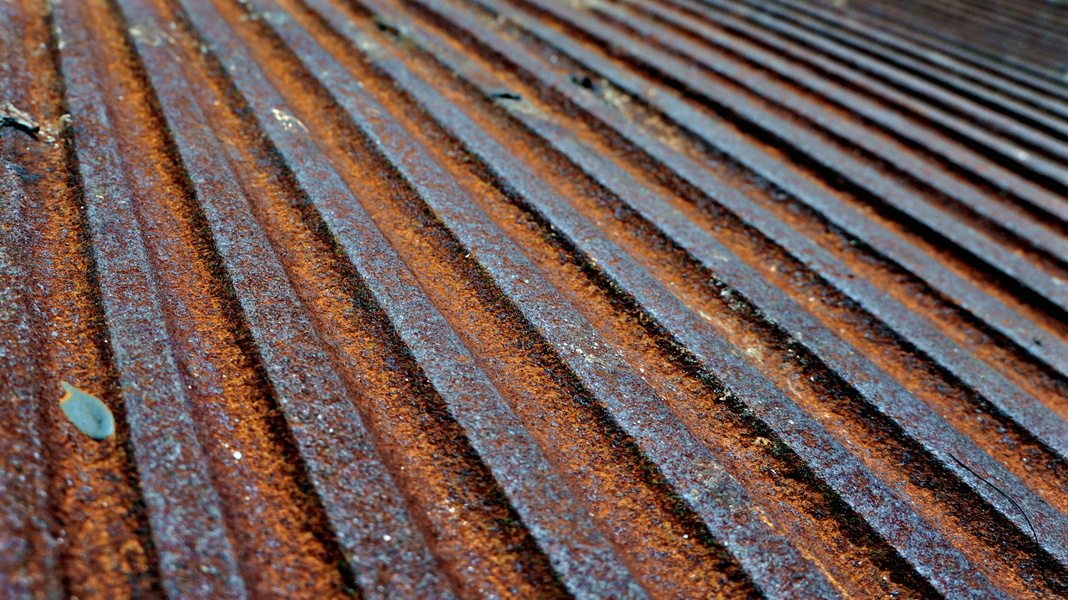 Worn Textures of Rusted Metal Panels
