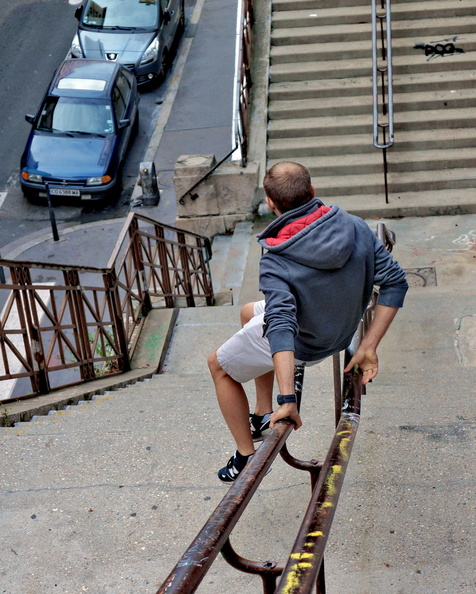 Perched on the Stairs