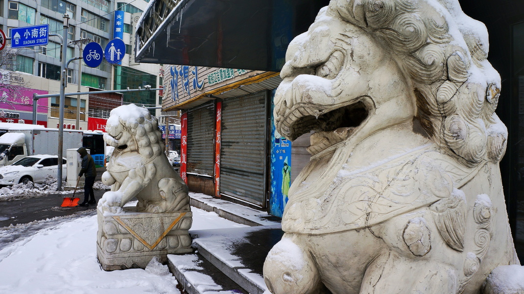 Statue of a Lion in Shenyang, China