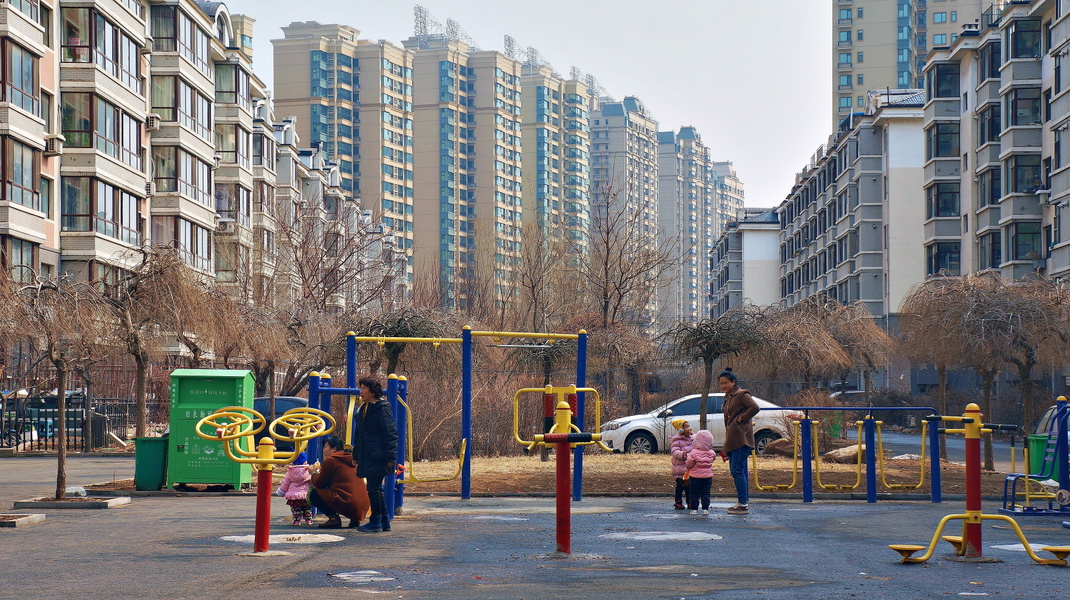 A quiet playground in a Chinese city
